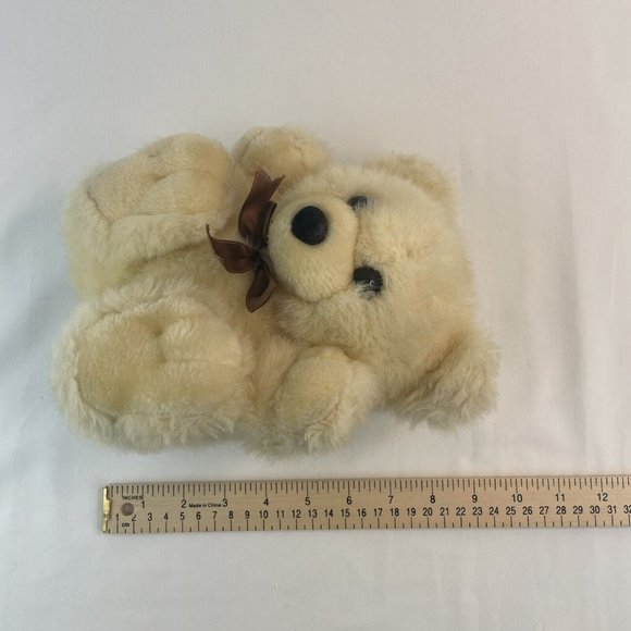 Great American Fun GAF Teddy Bear 9" Plush Brown Ribbon Stuffed Animal Toy VTG - Picture 8 of 8
